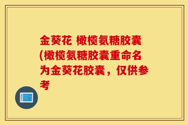 金葵花 橄榄氨糖胶囊(橄榄氨糖胶囊重命名为金葵花胶囊，仅供参考