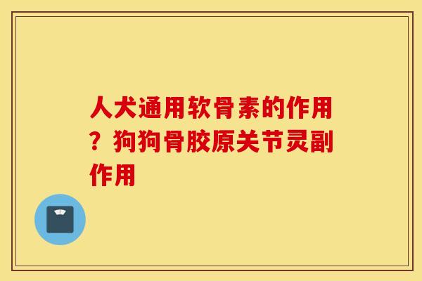 人犬通用软骨素的作用？狗狗骨胶原关节灵副作用