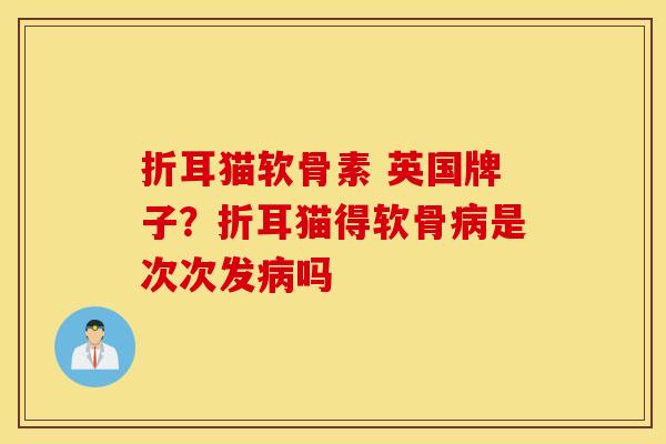 折耳猫软骨素 英国牌子?折耳猫得软骨病是次次发病吗 折耳猫软骨素 英国牌子?折耳猫得软骨病是次次发病吗