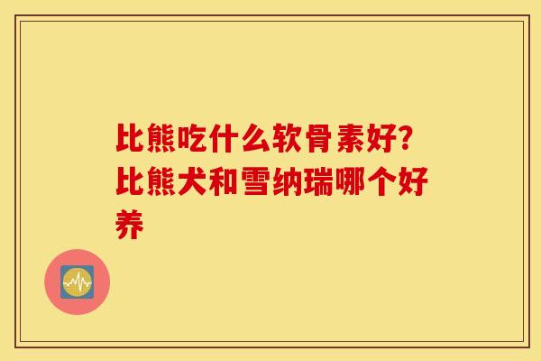 比熊吃什么软骨素好？比熊犬和雪纳瑞哪个好养