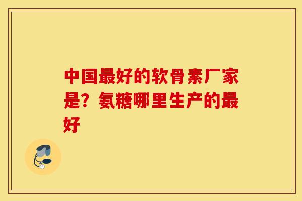 中国最好的软骨素厂家是？氨糖哪里生产的最好