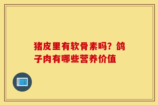 猪皮里有软骨素吗？鸽子肉有哪些营养价值