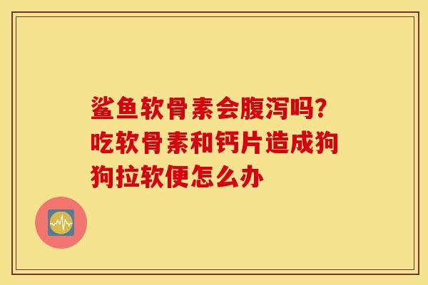 鲨鱼软骨素会腹泻吗？吃软骨素和钙片造成狗狗拉软便怎么办