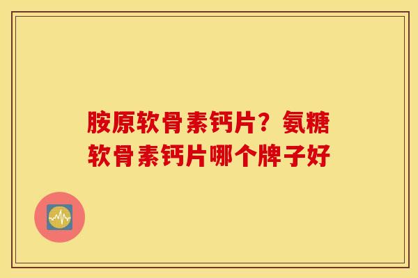 胺原软骨素钙片？氨糖软骨素钙片哪个牌子好