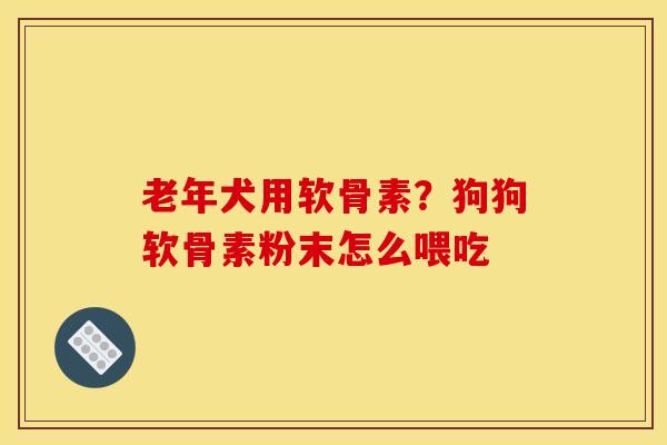 老年犬用软骨素？狗狗软骨素粉末怎么喂吃