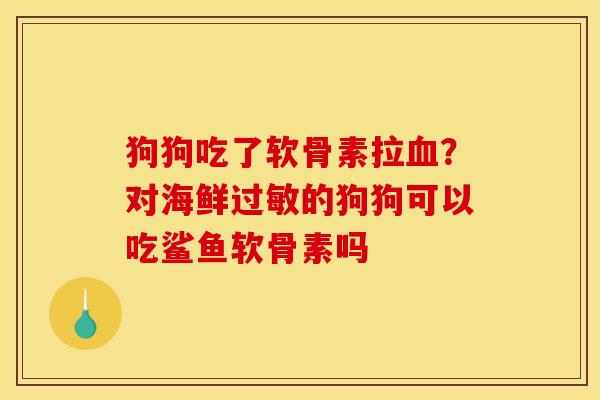 狗狗吃了软骨素拉血?对海鲜过敏的狗狗可以吃鲨鱼软骨素吗 狗狗吃了软骨素拉血?对海鲜过敏的狗狗可以吃鲨鱼软骨素吗