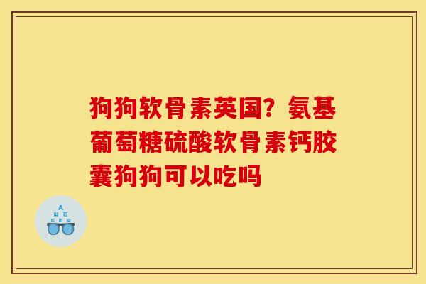 狗狗软骨素英国？氨基葡萄糖硫酸软骨素钙胶囊狗狗可以吃吗