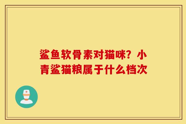 鲨鱼软骨素对猫咪？小青鲨猫粮属于什么档次