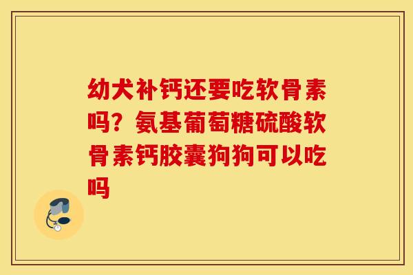幼犬补钙还要吃软骨素吗？氨基葡萄糖硫酸软骨素钙胶囊狗狗可以吃吗