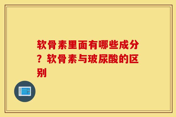 软骨素里面有哪些成分？软骨素与玻尿酸的区别