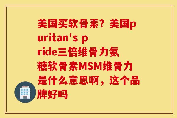 美国买软骨素？美国puritan's pride三倍维骨力氨糖软骨素MSM维骨力是什么意思啊，这个品牌好吗