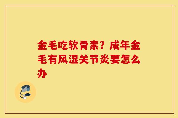 金毛吃软骨素？成年金毛有风湿关节炎要怎么办