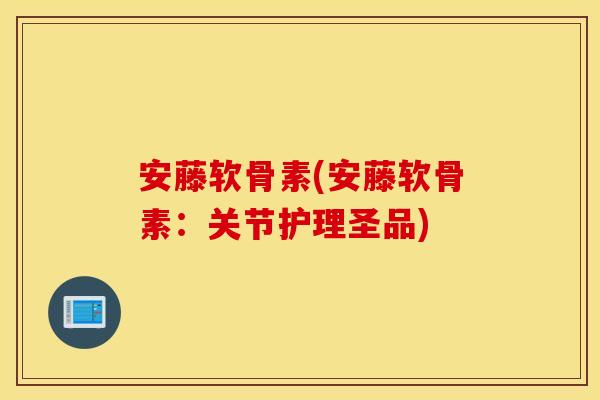 安藤软骨素(安藤软骨素：关节护理圣品)