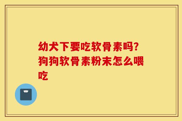 幼犬下要吃软骨素吗？狗狗软骨素粉末怎么喂吃