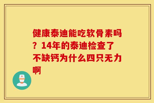 健康泰迪能吃软骨素吗？14年的泰迪检查了不缺钙为什么四只无力啊