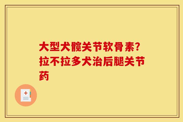 大型犬髋关节软骨素？拉不拉多犬治后腿关节药