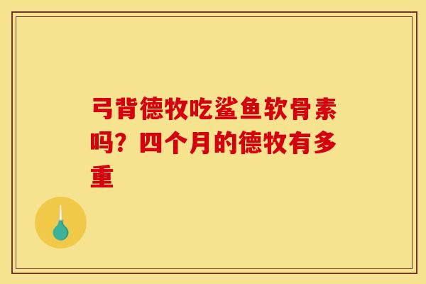 弓背德牧吃鲨鱼软骨素吗？四个月的德牧有多重