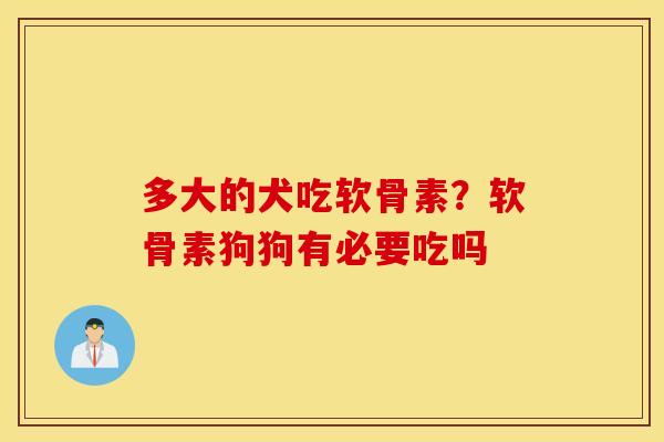 多大的犬吃软骨素？软骨素狗狗有必要吃吗