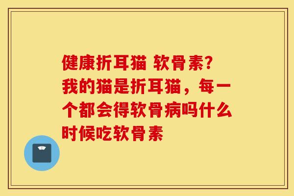 健康折耳猫 软骨素？我的猫是折耳猫，每一个都会得软骨病吗什么时候吃软骨素