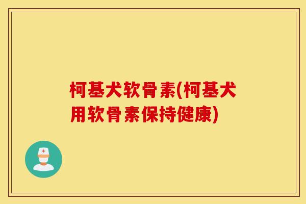 柯基犬软骨素(柯基犬用软骨素保持健康)
