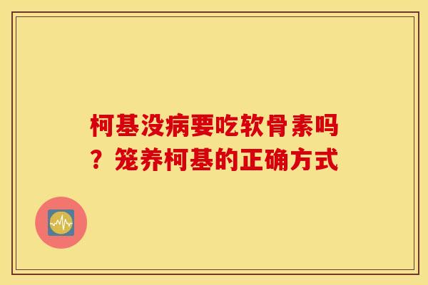 柯基没病要吃软骨素吗？笼养柯基的正确方式