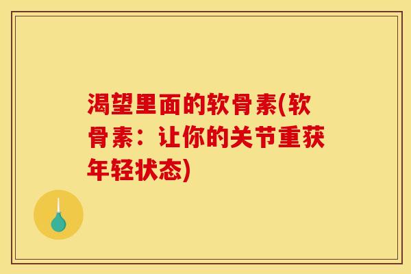 渴望里面的软骨素(软骨素：让你的关节重获年轻状态)