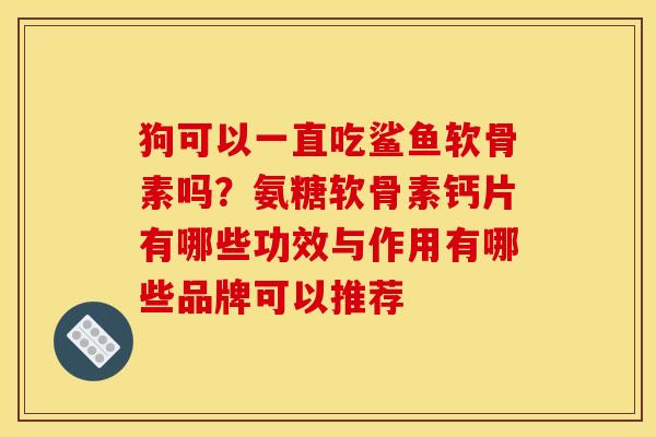 狗可以一直吃鲨鱼软骨素吗？氨糖软骨素钙片有哪些功效与作用有哪些品牌可以推荐