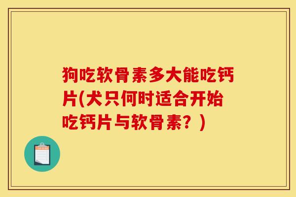 狗吃软骨素多大能吃钙片(犬只何时适合开始吃钙片与软骨素？)