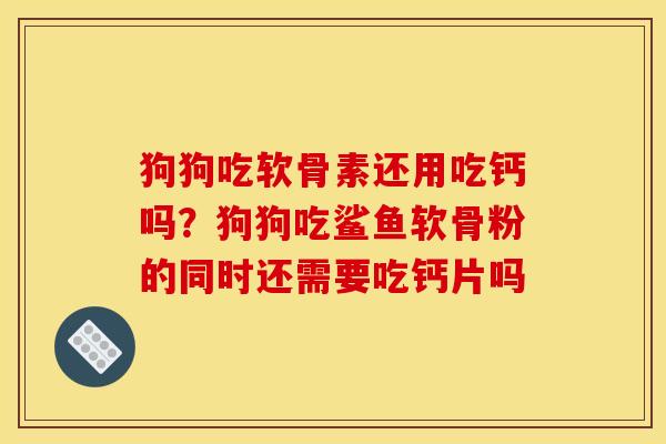 狗狗吃软骨素还用吃钙吗？狗狗吃鲨鱼软骨粉的同时还需要吃钙片吗