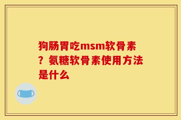狗肠胃吃msm软骨素？氨糖软骨素使用方法是什么