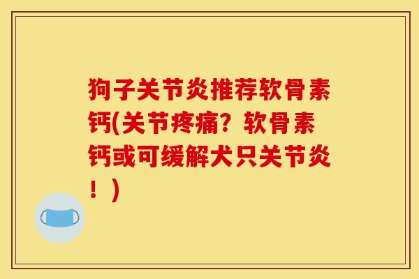 狗子关节炎推荐软骨素钙(关节疼痛？软骨素钙或可缓解犬只关节炎！)