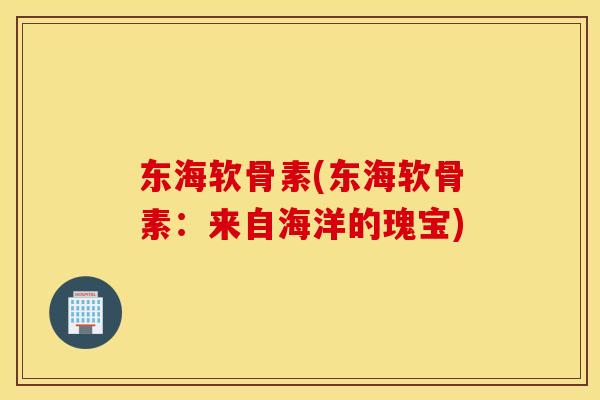 东海软骨素(东海软骨素：来自海洋的瑰宝)