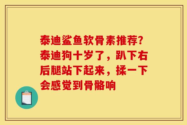 泰迪鲨鱼软骨素推荐？泰迪狗十岁了，趴下右后腿站下起来，揉一下会感觉到骨骼响