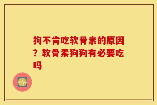 狗不肯吃软骨素的原因？软骨素狗狗有必要吃吗