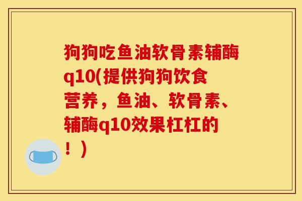 狗狗吃鱼油软骨素辅酶q10(提供狗狗饮食营养，鱼油、软骨素、辅酶q10效果杠杠的！)
