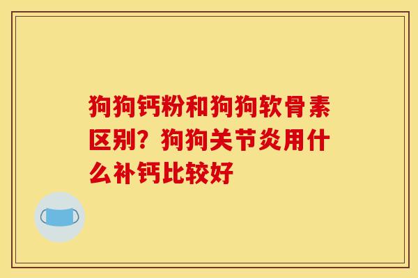 狗狗钙粉和狗狗软骨素区别？狗狗关节炎用什么补钙比较好