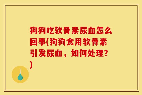 狗狗吃软骨素尿血怎么回事(狗狗食用软骨素引发尿血，如何处理？)