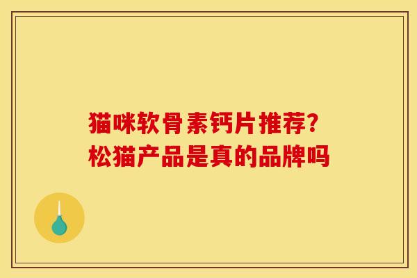 猫咪软骨素钙片推荐？松猫产品是真的品牌吗