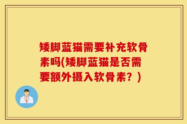 矮脚蓝猫需要补充软骨素吗(矮脚蓝猫是否需要额外摄入软骨素？)