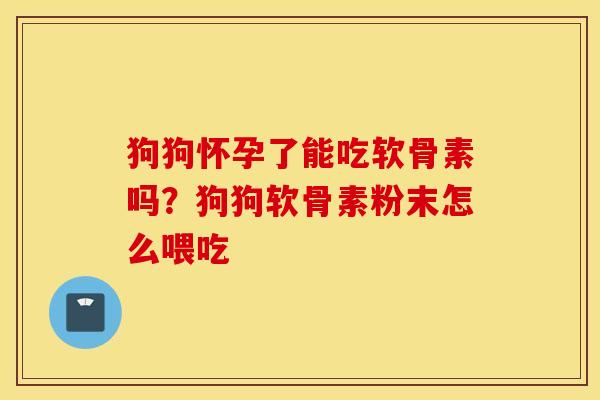 狗狗怀孕了能吃软骨素吗？狗狗软骨素粉末怎么喂吃