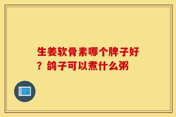 生姜软骨素哪个牌子好？鸽子可以煮什么粥
