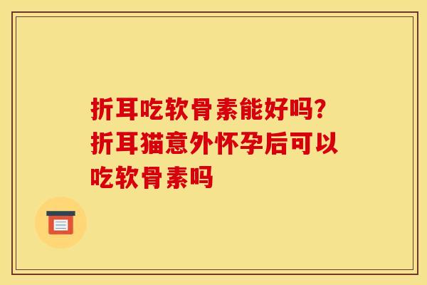 折耳吃软骨素能好吗？折耳猫意外怀孕后可以吃软骨素吗