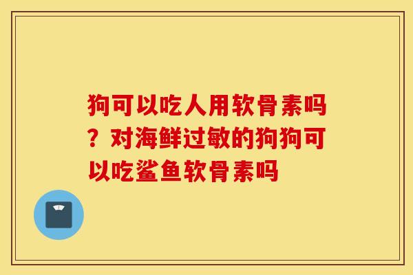 狗可以吃人用软骨素吗？对海鲜过敏的狗狗可以吃鲨鱼软骨素吗