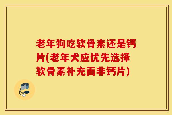 老年狗吃软骨素还是钙片(老年犬应优先选择软骨素补充而非钙片)