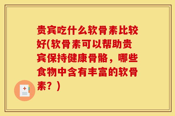 贵宾吃什么软骨素比较好(软骨素可以帮助贵宾保持健康骨骼，哪些食物中含有丰富的软骨素？)