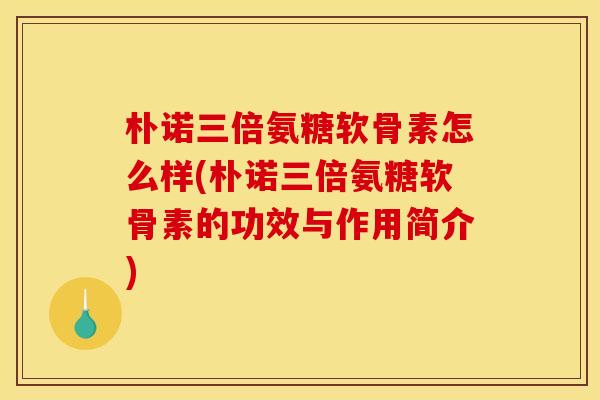 朴诺三倍氨糖软骨素怎么样(朴诺三倍氨糖软骨素的功效与作用简介)