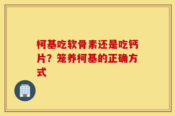 柯基吃软骨素还是吃钙片？笼养柯基的正确方式