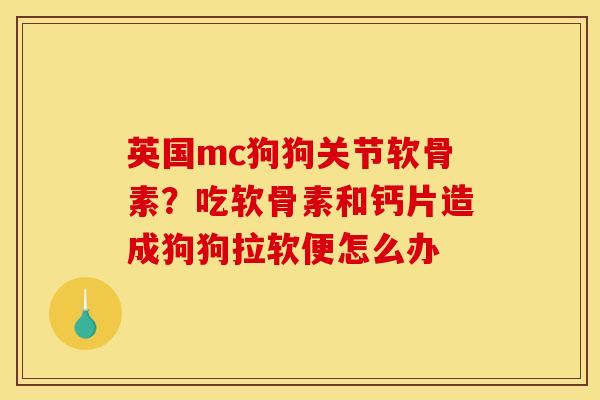 英国mc狗狗关节软骨素？吃软骨素和钙片造成狗狗拉软便怎么办