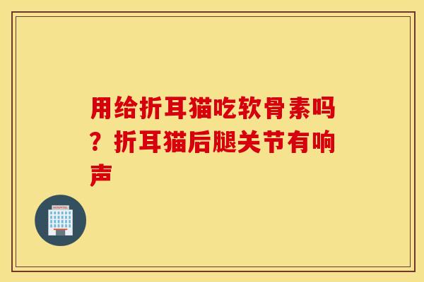 用给折耳猫吃软骨素吗？折耳猫后腿关节有响声