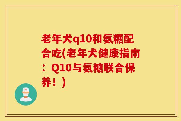 老年犬q10和氨糖配合吃(老年犬健康指南：Q10与氨糖联合保养！)
